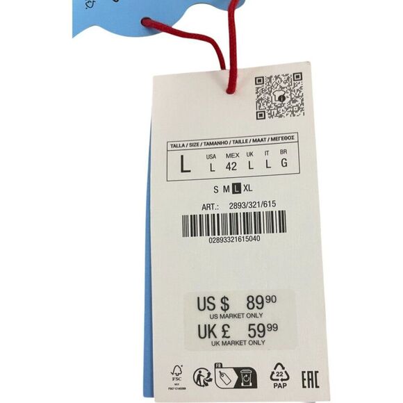 Zara X Harry Lambert Mens Sweater L Large Orange ColorBlock Wool  2893/321 NWT - Picture 8 of 13